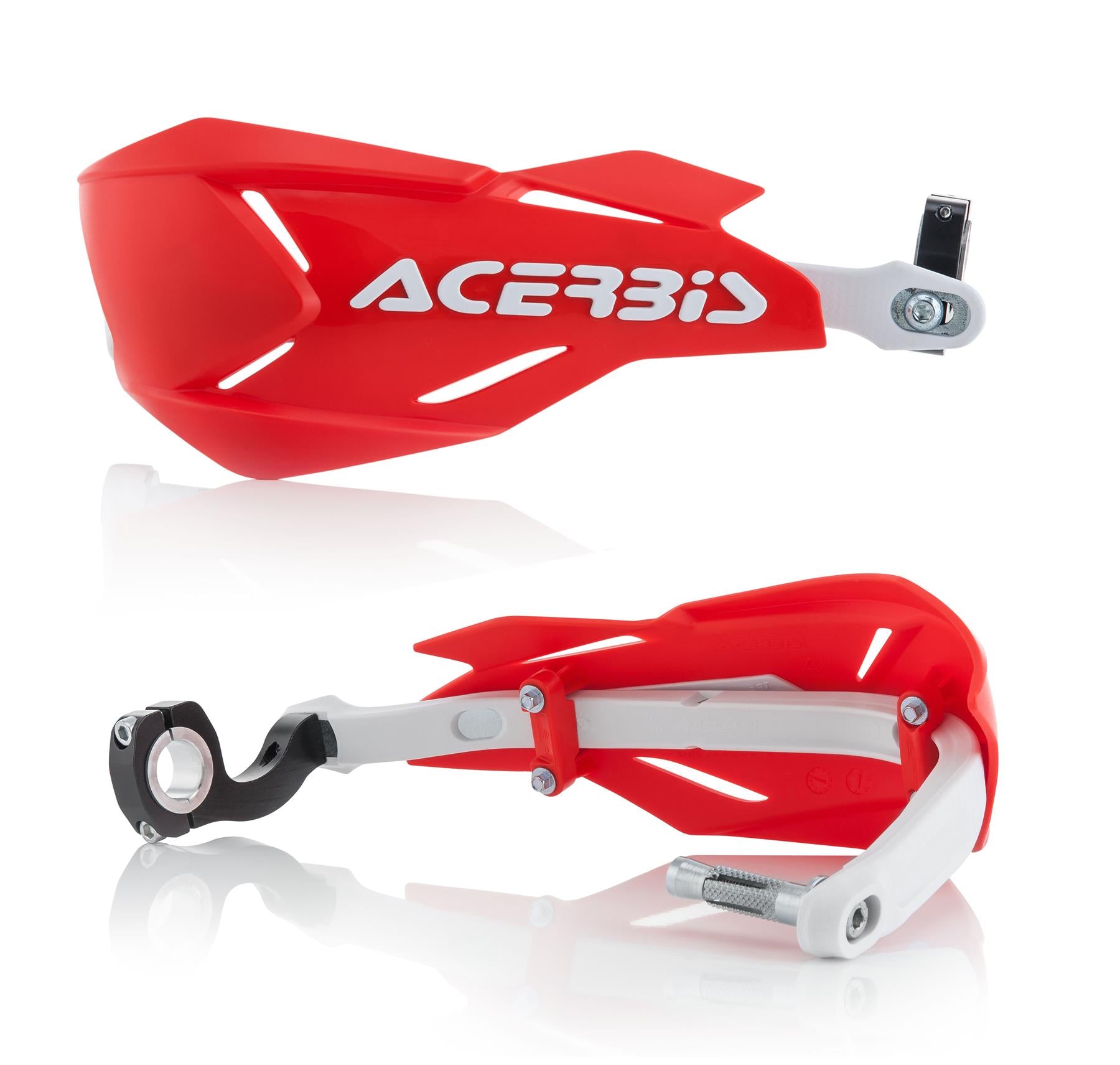 Acerbis X-Factory Red White Handguards For 22mm Oversize 1 1/8 Bars